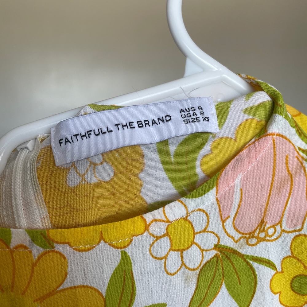 Faithfull the Brand Midi Dress Jolene Floral Print (Size 2) - Picture 6 of 10